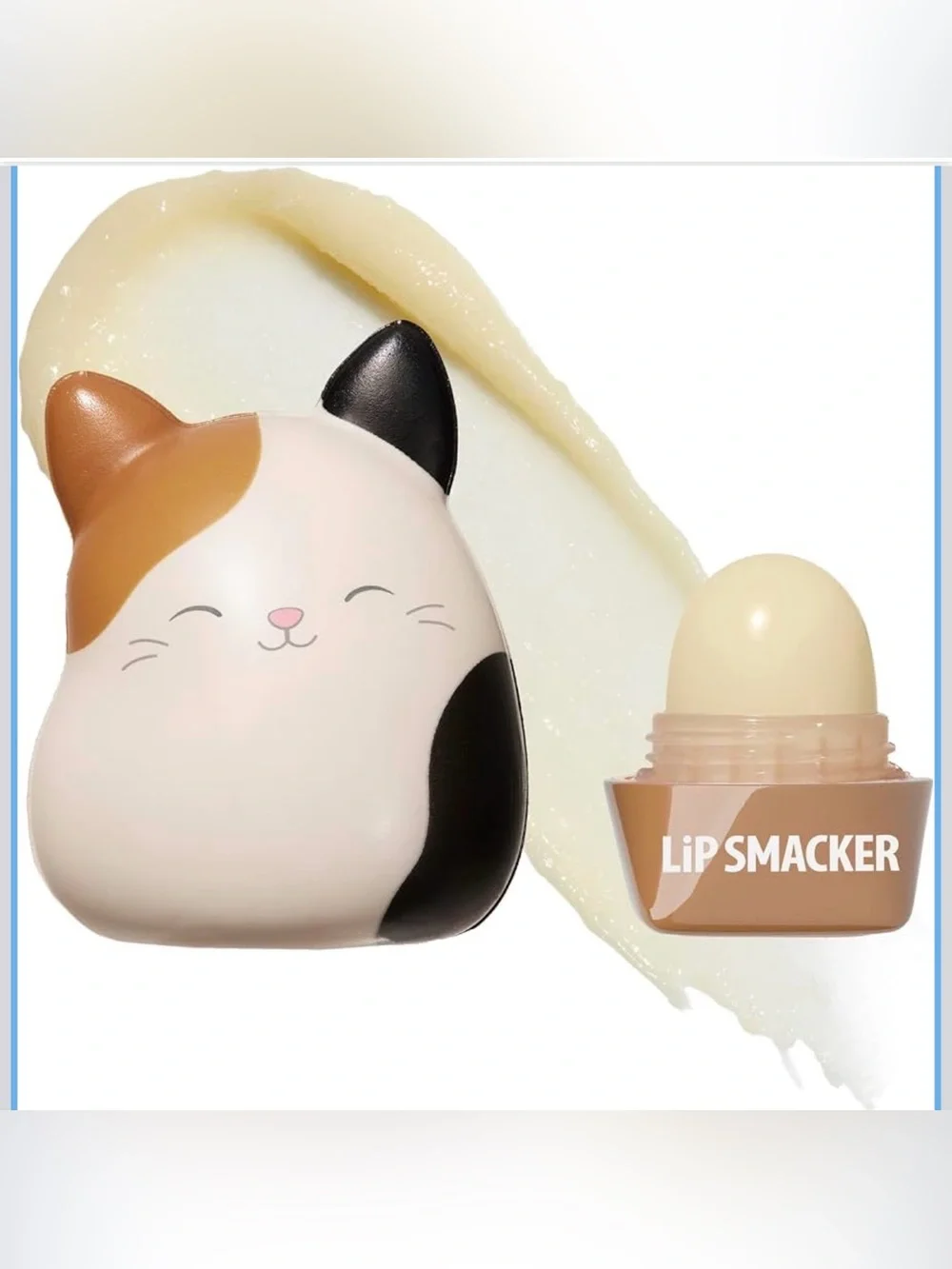 SQUISHMALLOWS LIP BALM LIP SMACKERS VANILLA CAM CALICO SQUISHY COLLECTIBLE NWT